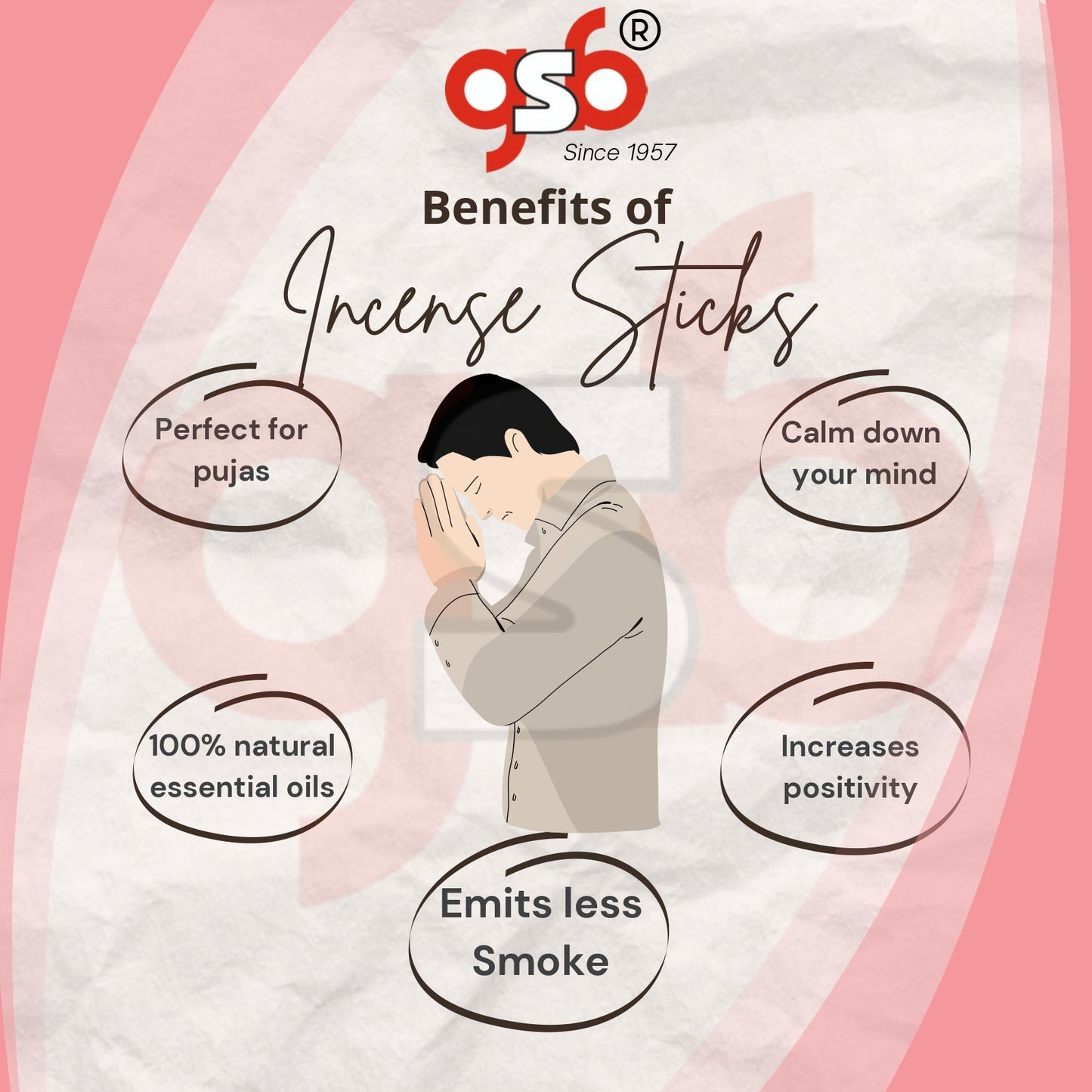 GSB Jasmine Premium Incense Sticks | Agarbatti | Made with Natural Essential Oil