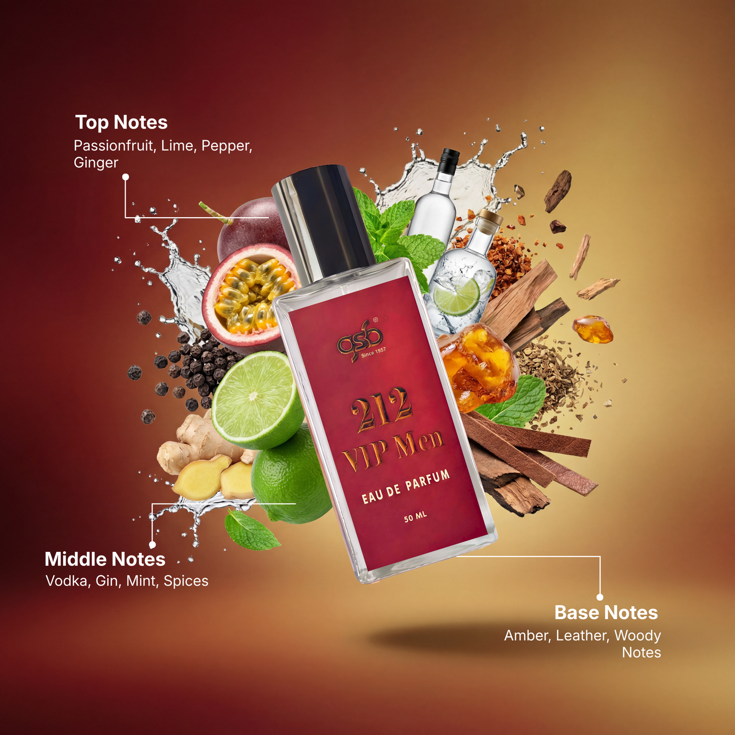 GSB 212 Vip Men Eau De Parfum Inspired From 212 Vip Craolina Hrrera - 2