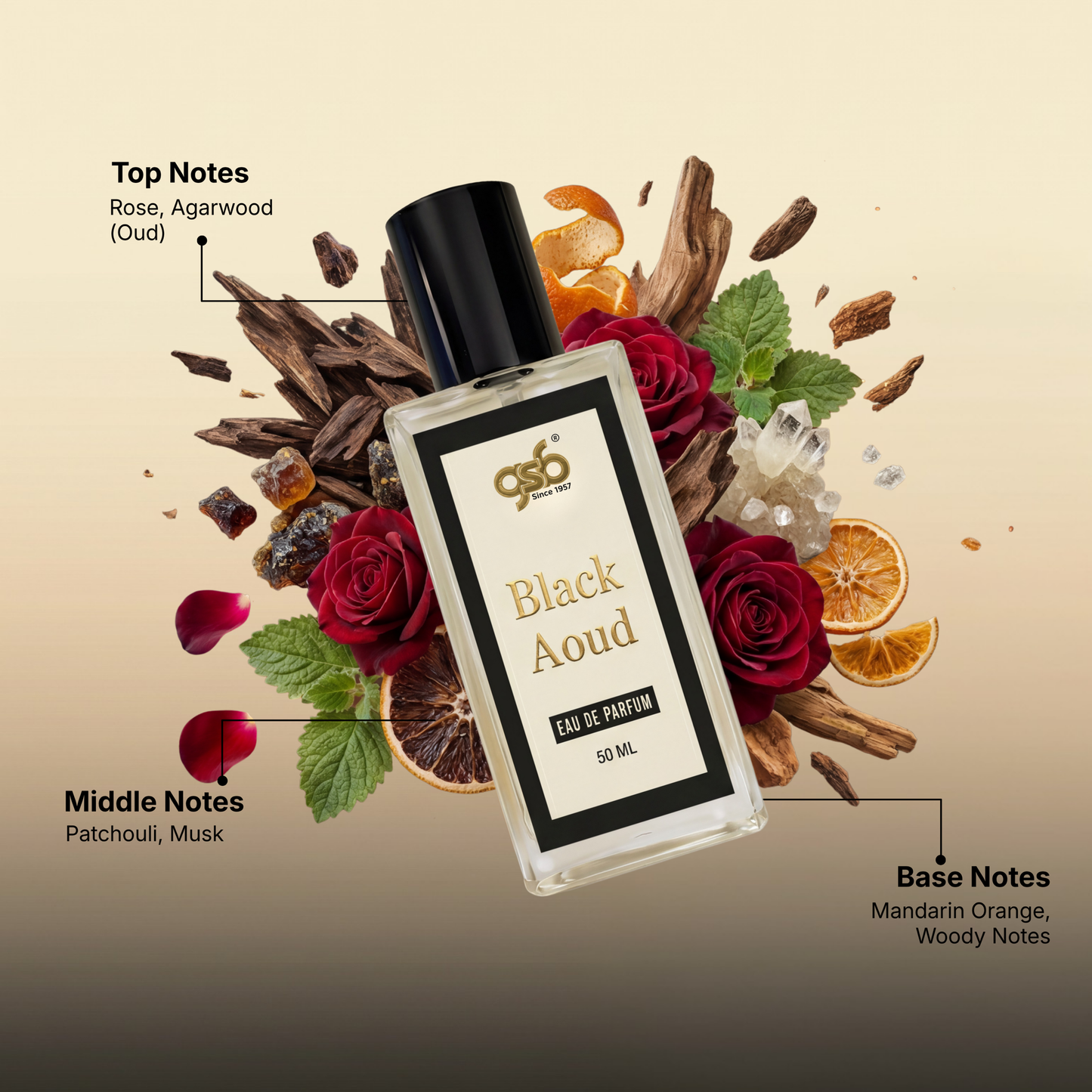 GSB Black Aoud Eau De Parfum Inspired From Montail Black Oudh - 2
