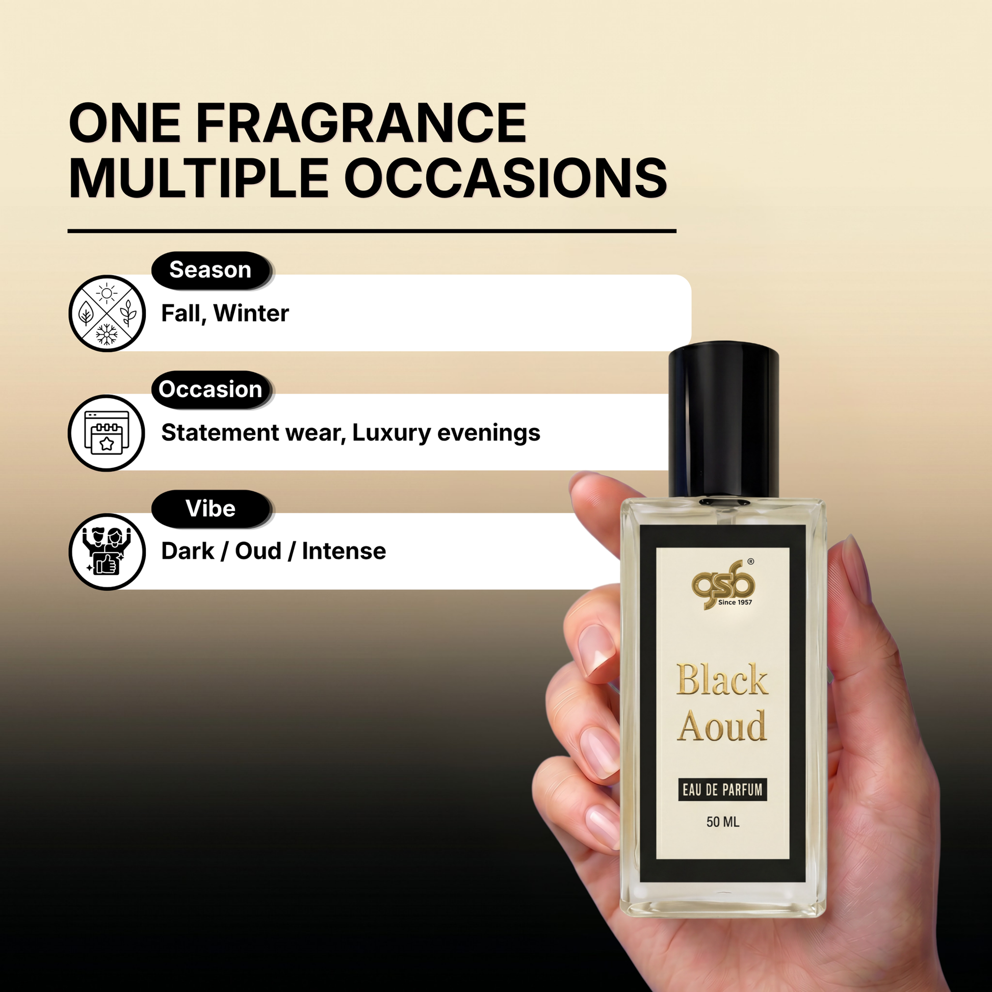 GSB Black Aoud Eau De Parfum Inspired From Montail Black Oudh - 4