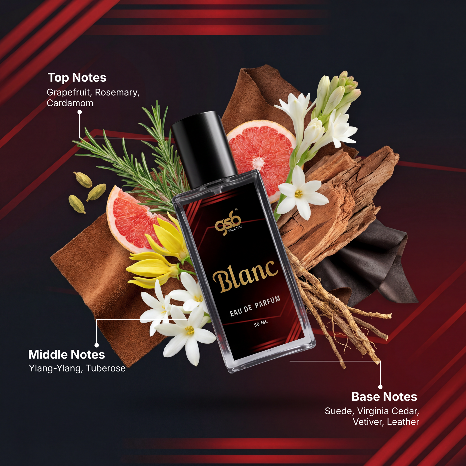 GSB Blanc Eau De Parfum Inspired From Lcaoste Blanc - 2