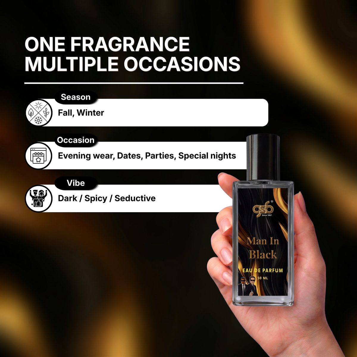 GSB Man In Black Eau De Parfum Inspired From Bulgri Man In Black - 4