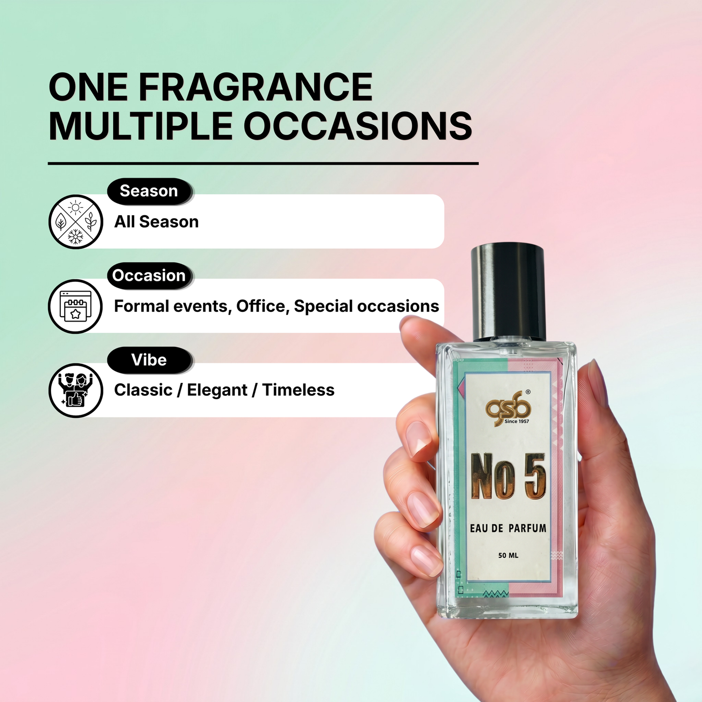 GSB No 5 Eau De Parfum Inspired From Chneal No.5 - 4
