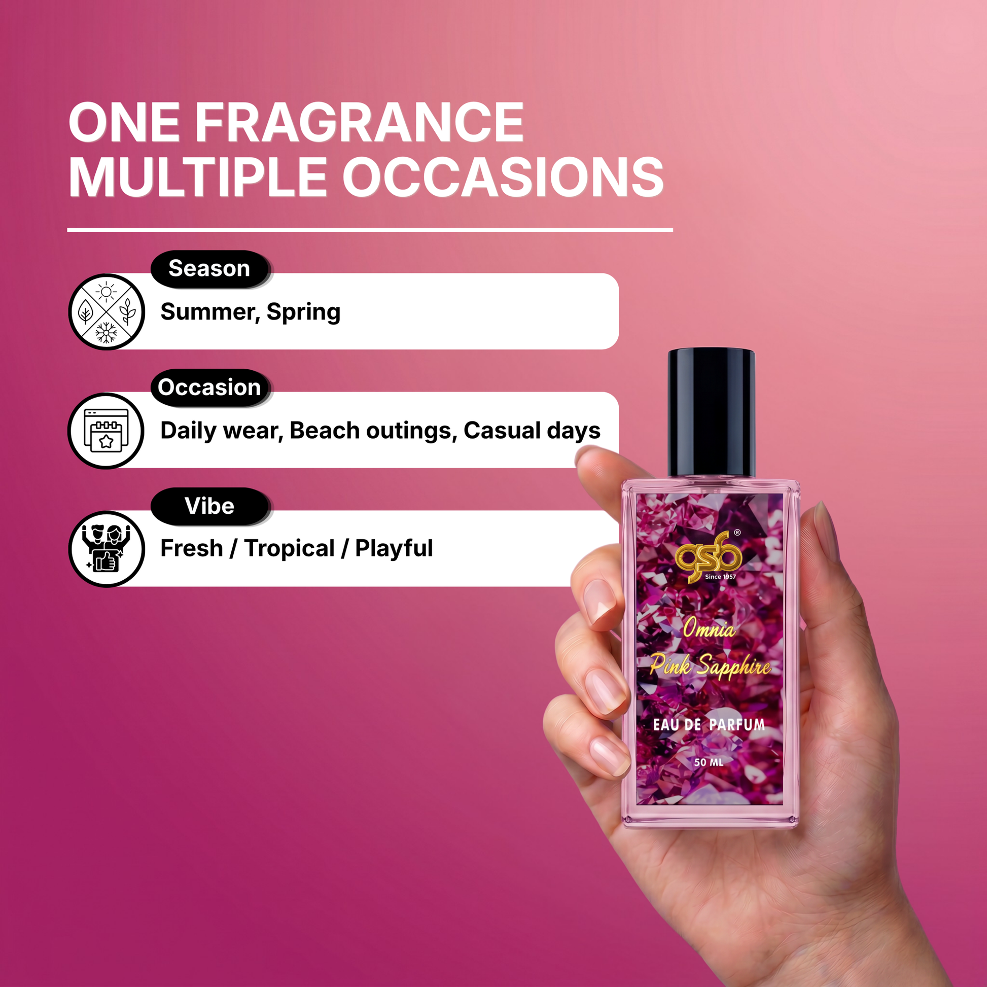 GSB Omnia Eau De Parfum Inspired From Omnia Pink Bulgri - 4