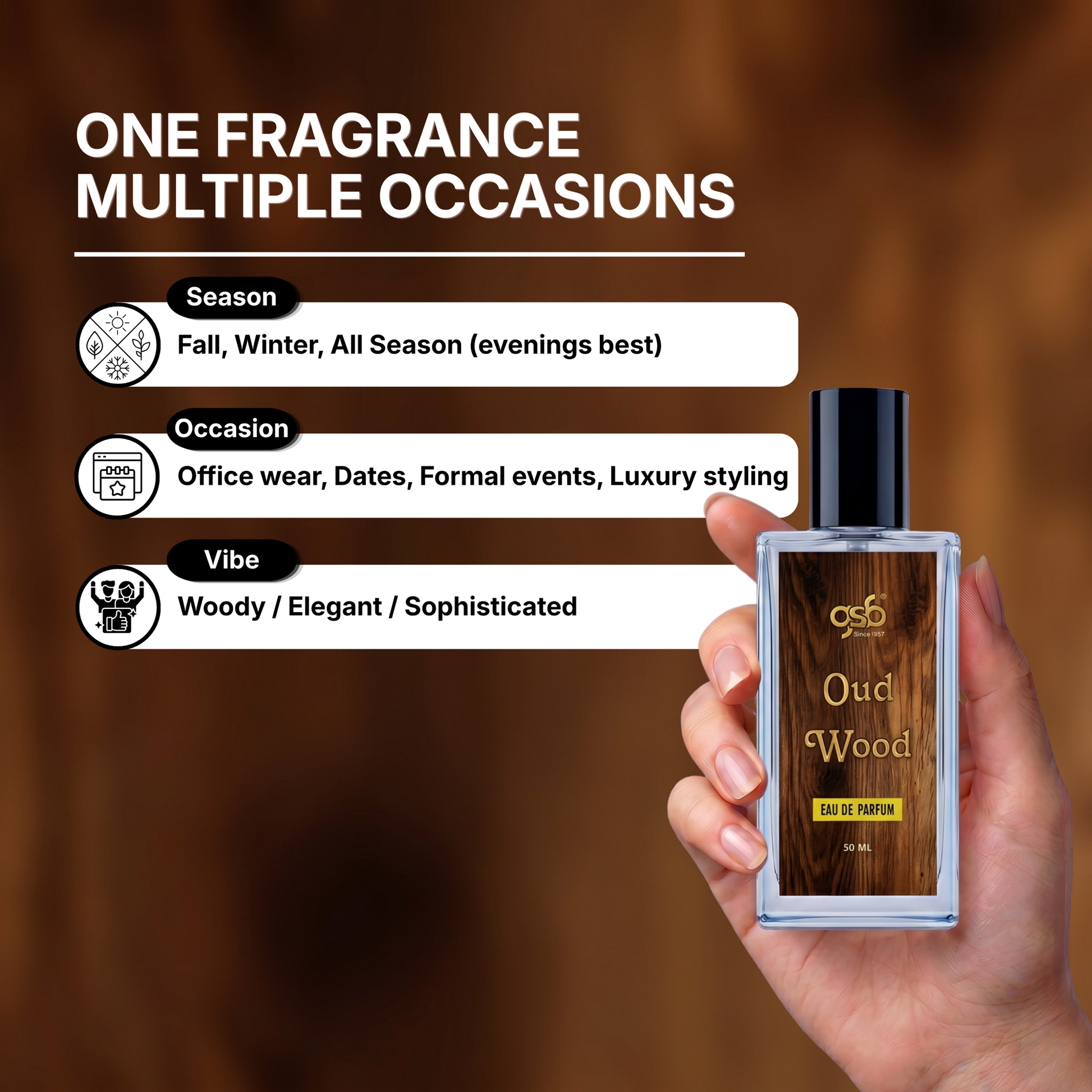 GSB Oud Wood Eau De Parfum Inspired From Fom Tord Oud Wood - 4