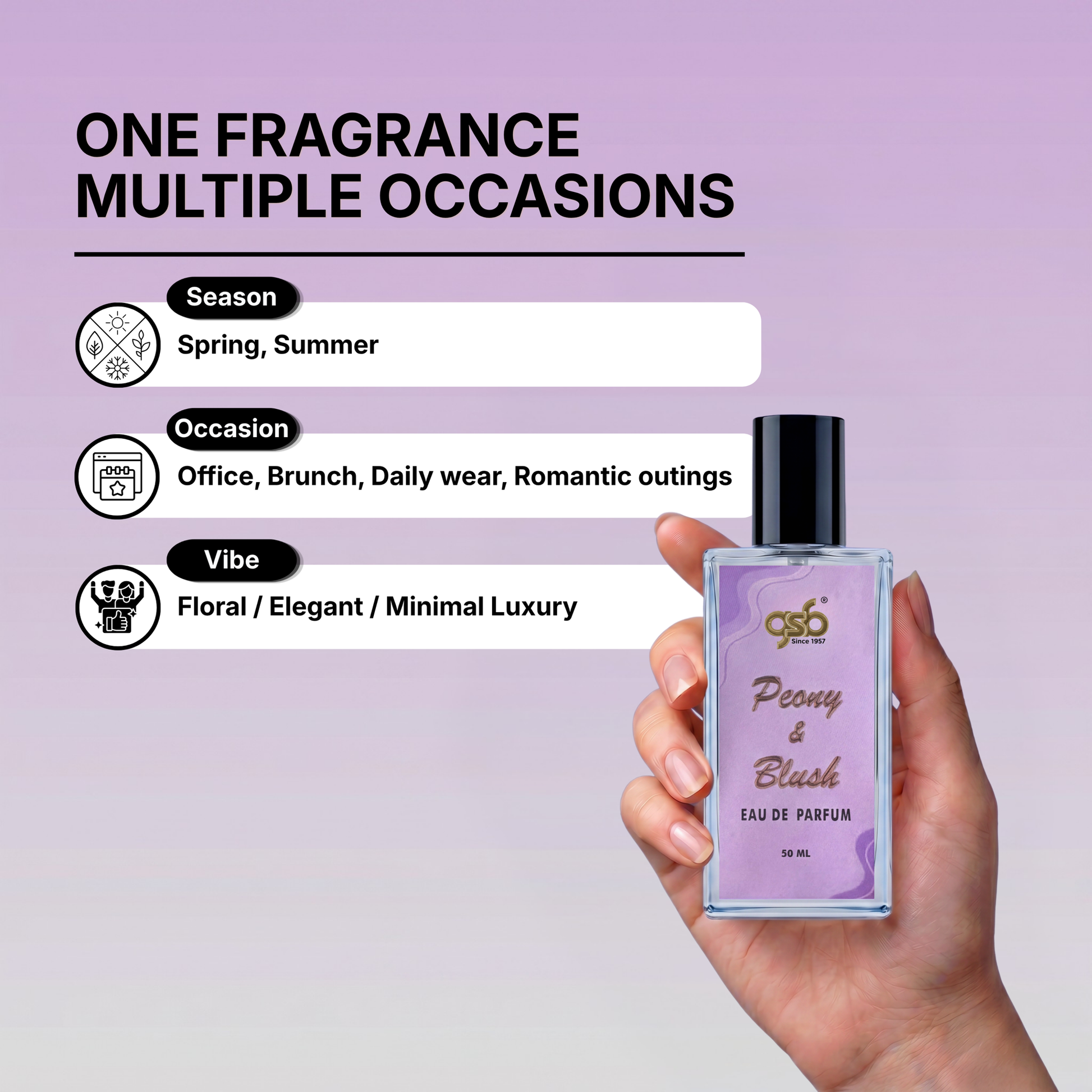 GSB Peony And Blush Eau De Parfum Inspired From Ja Milan Peony Blush - 4
