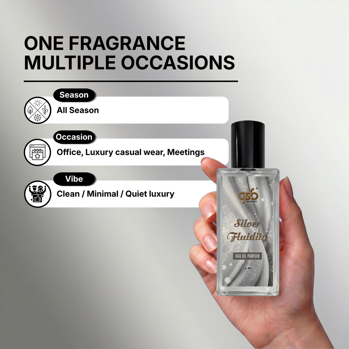 GSB Silver Fluidity Eau De Parfum Inspired From MFK Silver Fluidity - 4