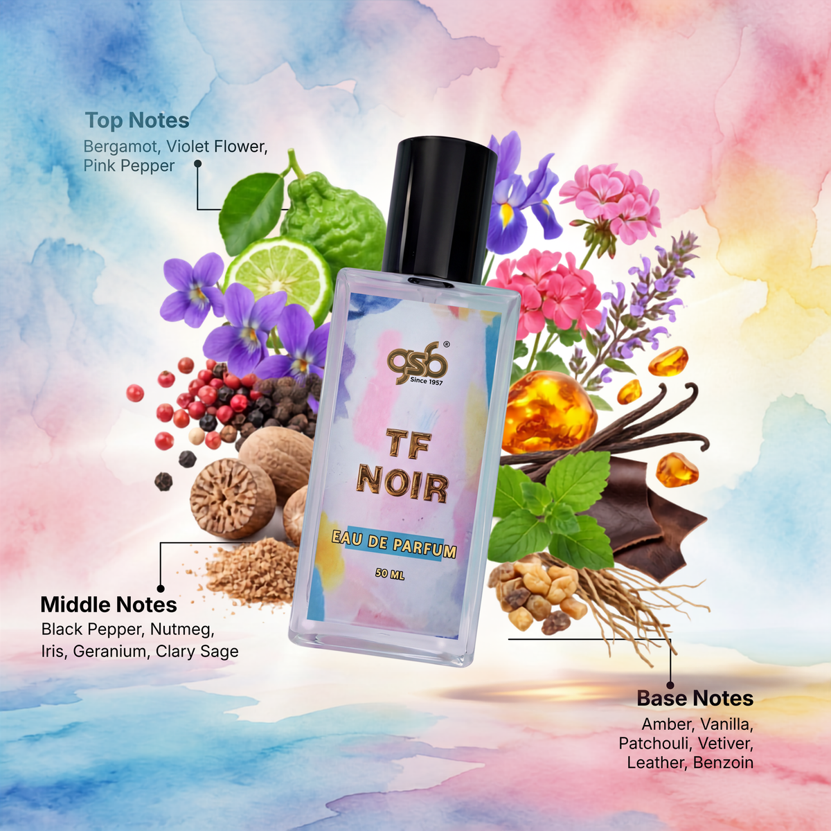 GSB TF Noir Male Eau De Parfum Inspired From Fom Tord Noir - 2