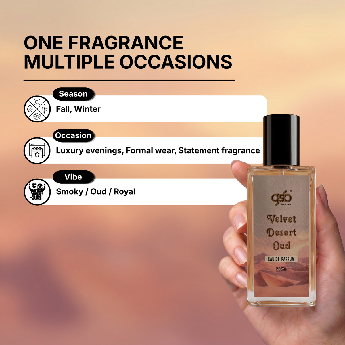GSB Velvet Desert Oud Eau De Parfum Inspired From Dloce Gbbana Desert Oud - 4